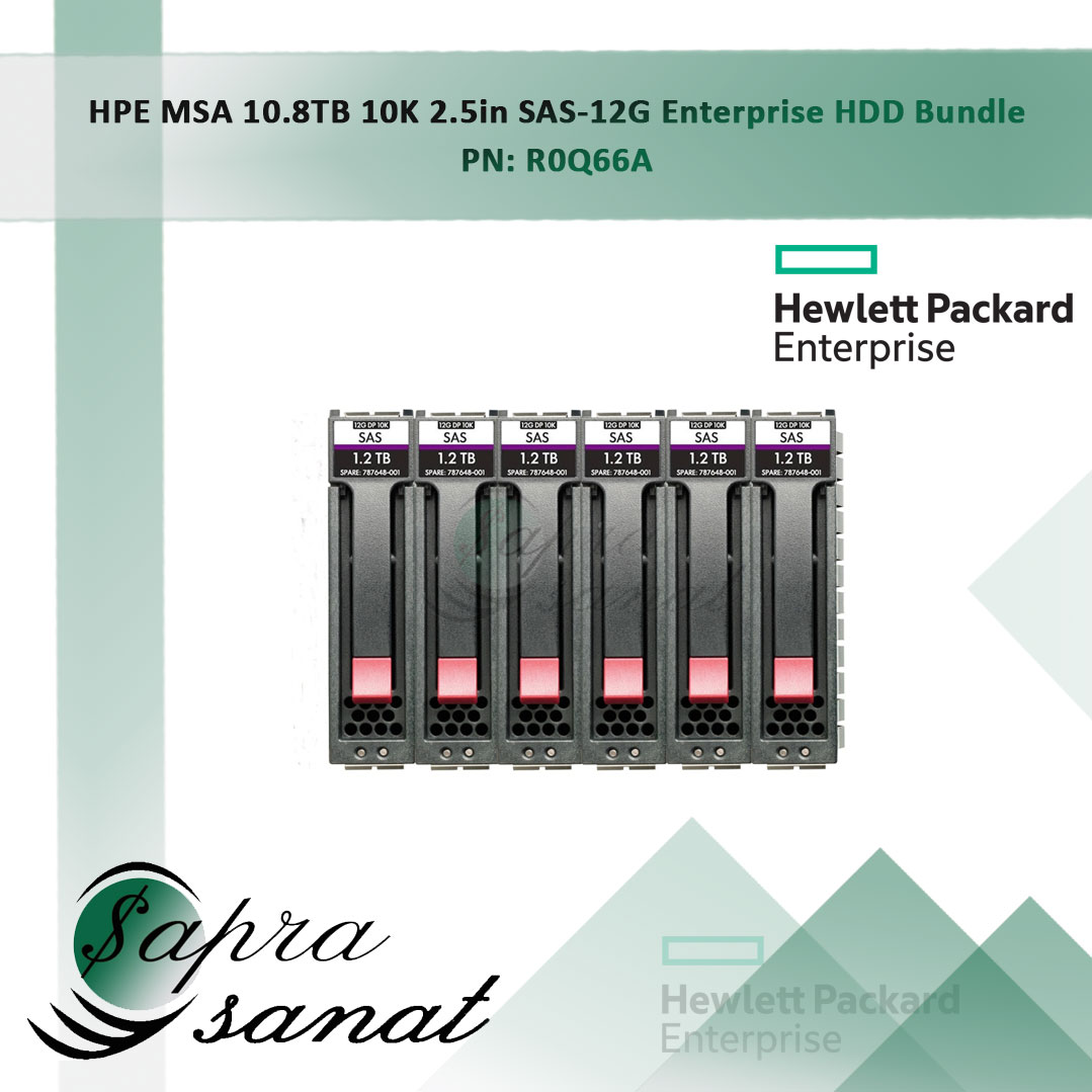HPE MSA 10.8TB 10K 2.5in SAS-12G Enterprise HDD Bundle R0Q66A